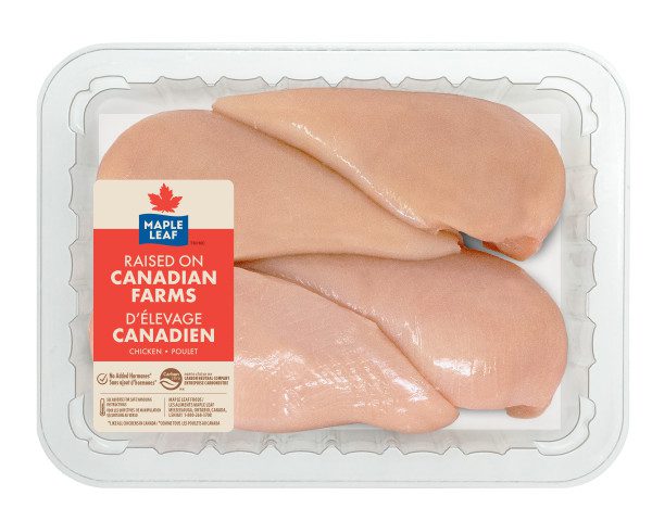 Maple Leaf Boneless Skinless Chicken Breasts 4 pc